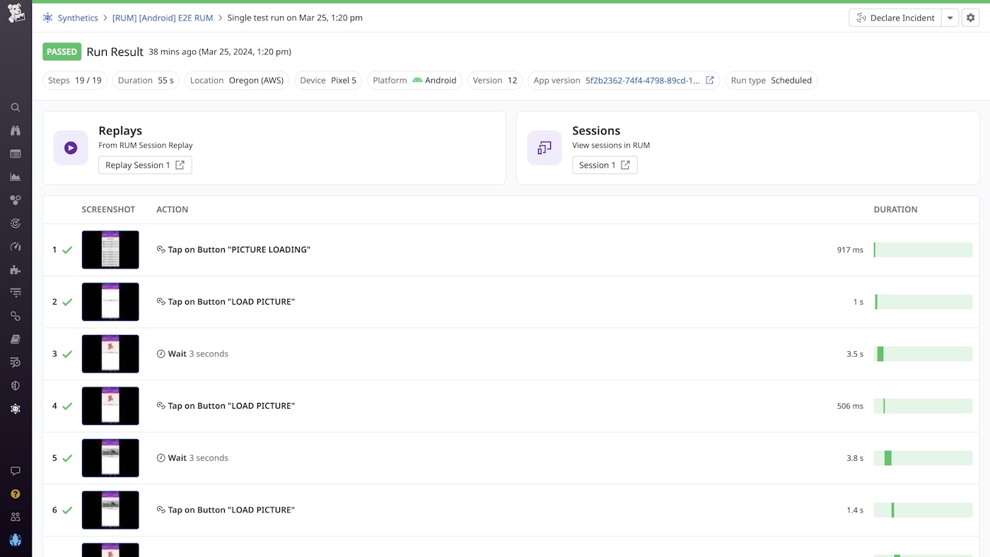 Drill down into executions and associated metadata in the test details page Drill down into executions and associated metadata in the test details page
